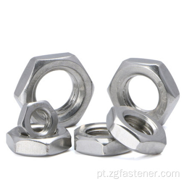 304 porcas finas de hexagon de aço inoxidável DIN2510 M17 A2-70 M16 NUT